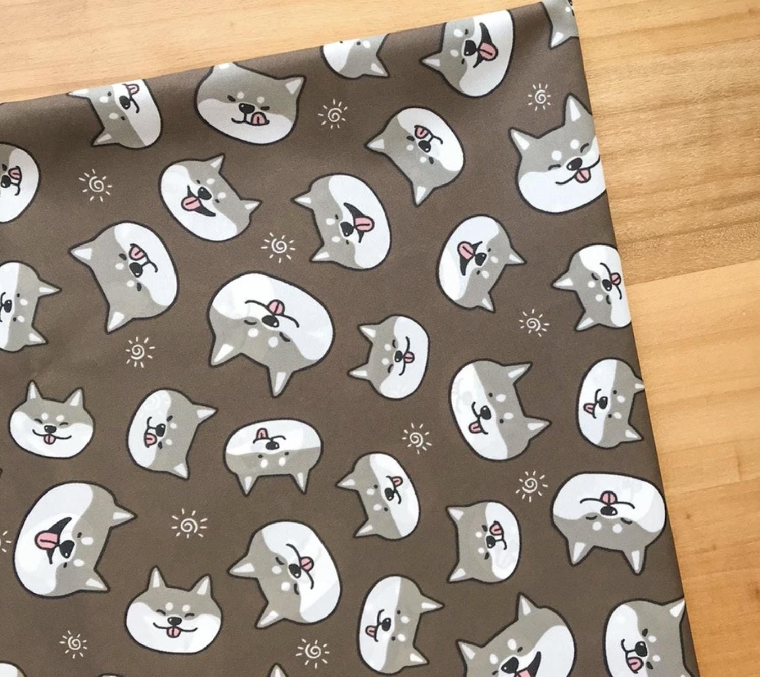Shiba Inu Lightweight Waterproof Fabric – Easy Wipe Clean – Ideal for Lunch Bags, Pouches, Raincoats - Image 3