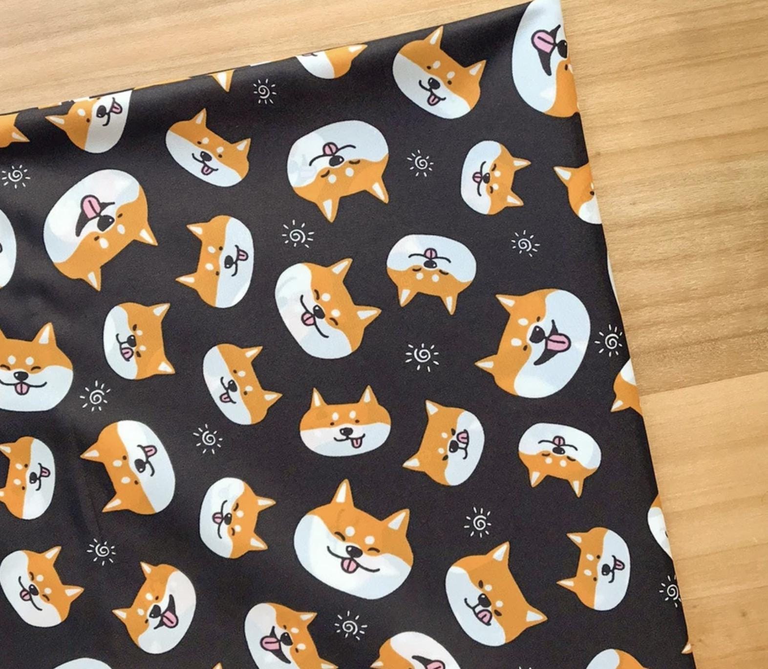 Shiba Inu Lightweight Waterproof Fabric – Easy Wipe Clean – Ideal for Lunch Bags, Pouches, Raincoats - Image 2