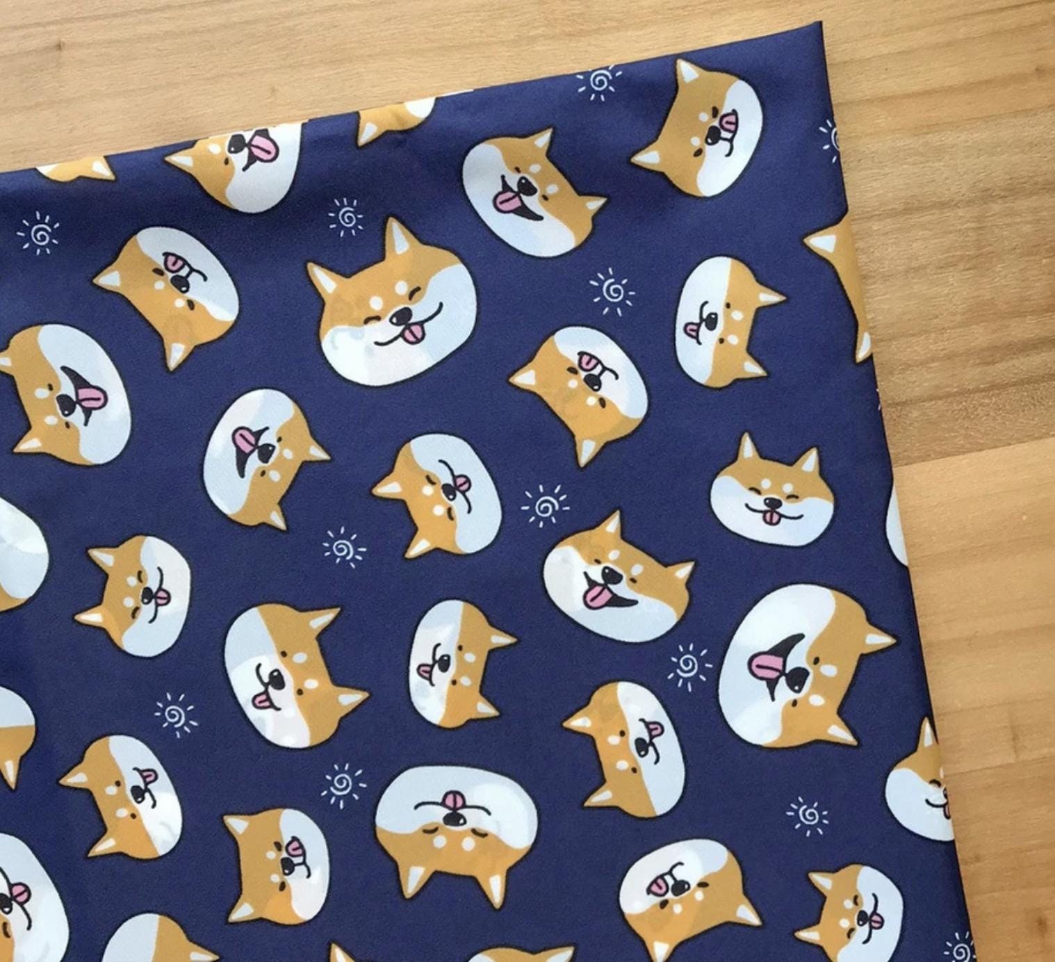 Shiba Inu Lightweight Waterproof Fabric – Easy Wipe Clean – Ideal for Lunch Bags, Pouches, Raincoats - Image 4